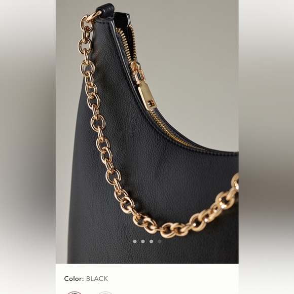 NWT new Anthropologie AOTA darcy faux leather shoulder bag crossbody black purse - Picture 8 of 16